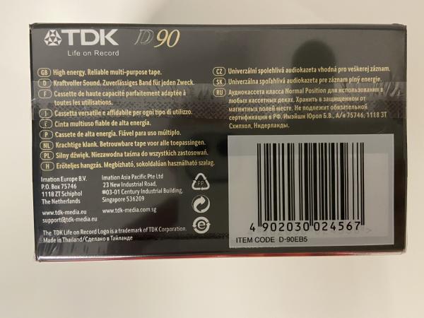 TDK - D 90 (1997-2001 Europa) 5er Paket