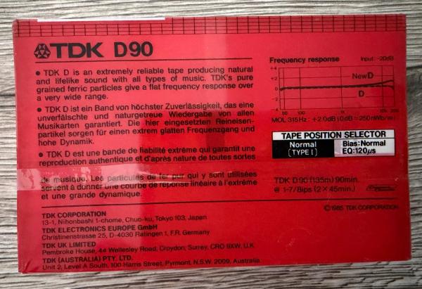 TDK - D 90 (1986-1987 USA) 2-er Paket